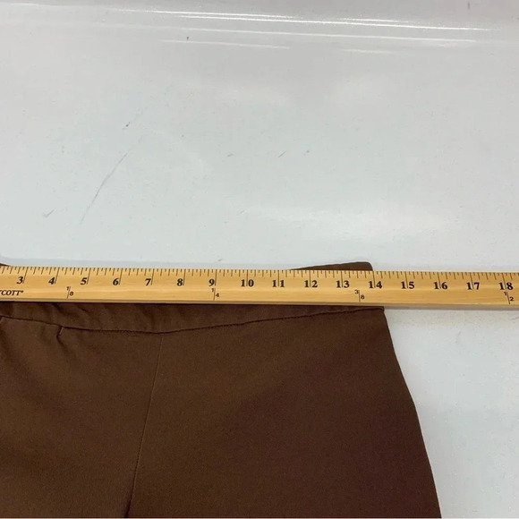 Talbots Pants 4P Brown Woman Classic Side Zip Ankle Cotton Blend Work  Casual‎ - Picture 7 of 11